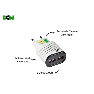 Kit Carregador 3X1 V8 Micro USB
