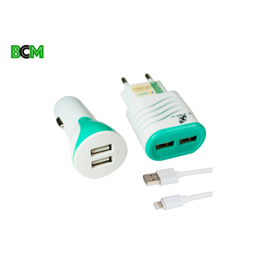 Kit Carregador IOS 3X1 Para iPhone