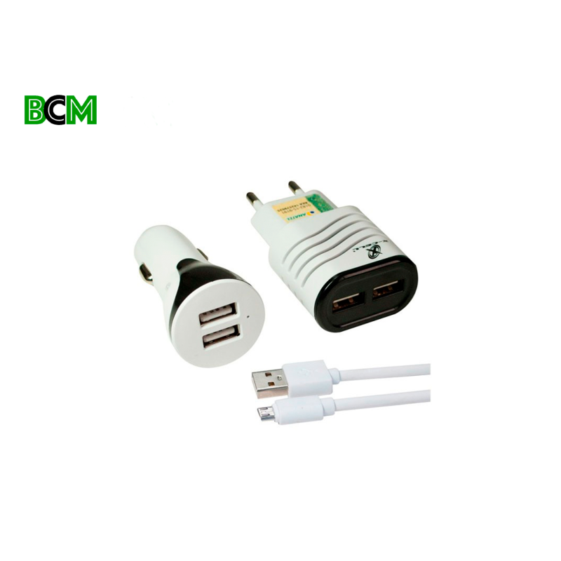 Kit Carregador 3X1 V8 Micro USB