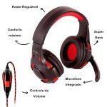 Headset Gamer Led Vermelho