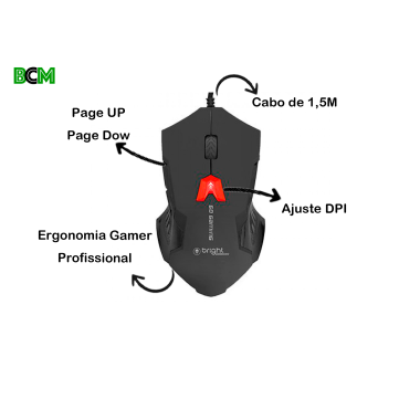 MOUSE GAMING PRETO