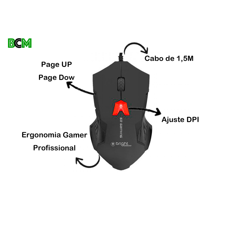 MOUSE GAMING PRETO