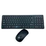 Kit Teclado + Mouse Sem Fio Preto